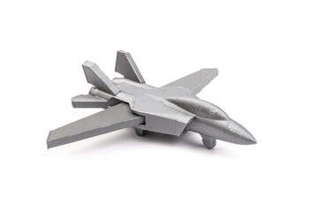 Model plane, airliner, airplane created on a 3d printer, on white background. transportation concept