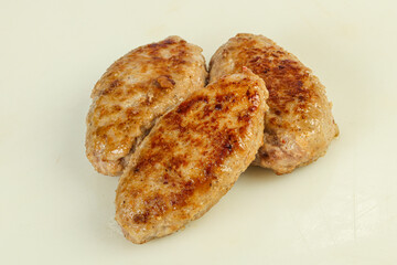 Homemade roasted cutlet minced meat