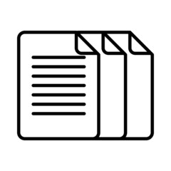 Pages Vector Line Icon Design