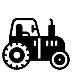 Obraz premium tractor glyph icon