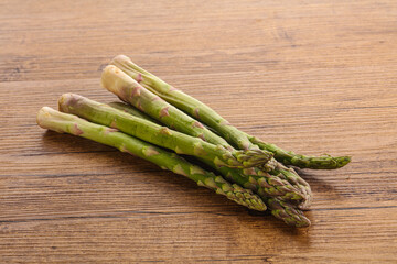 Raw ripe green fresh asparagus