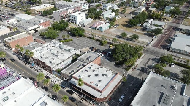 short flight down East 7th Avenue in Ybor City, Tampa, Florida