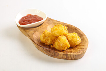 Japanese traditional tempura with scallop