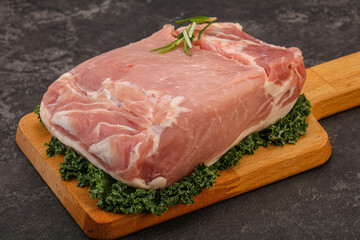 Pork meat piece for cooking