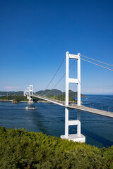 《愛媛県》糸山展望台からの眺望　来島海峡大橋