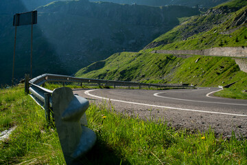 Famous Transfagarasan Highway in Romania