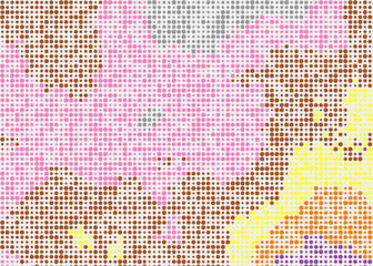 Fototapeta premium Color Pixels Cloud Abstract Computational Generative Art background illustration