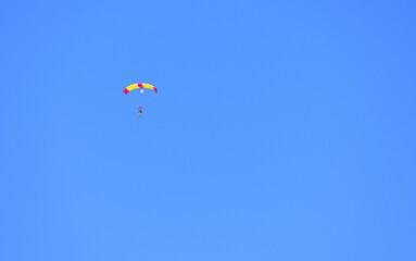 paragliding in the sky
