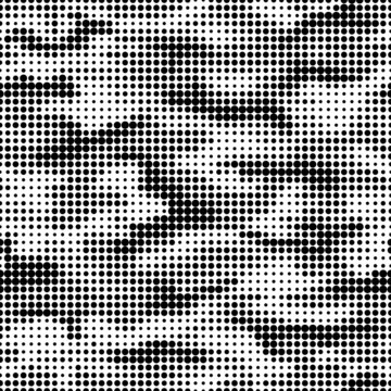 Black and white dots camouflage seamless pattern. Vector
