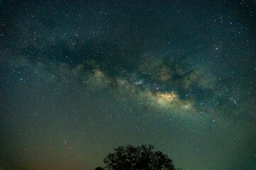 Amazing night landscape milkyway galaxy background at Vishal khadi, Rajpipla