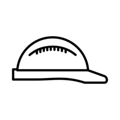 Helmet Vector Line Icon Design