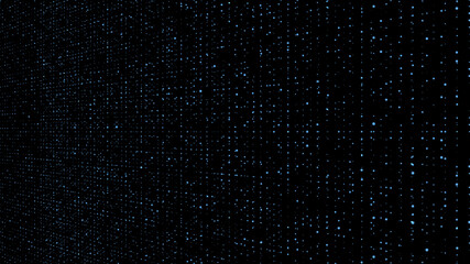 Abstract digital particle and light abstract background, animation cyber or technology background. Moving neon glowing rays in motion.
