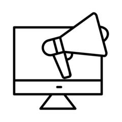 Online Branding Vector Line Icon Design