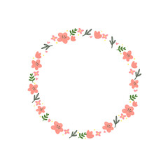 분홍색 꽃 테두리