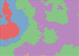 Color Pixels Cloud Abstract Computational Generative Art background illustration