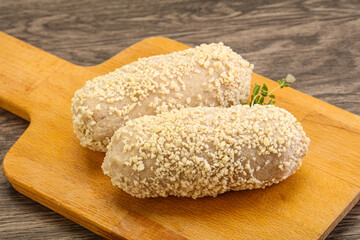 Raw chicken cutlet for roast