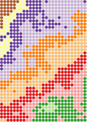 Color Pixels Cloud Abstract Computational Generative Art background illustration