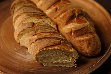  bread on wooden table