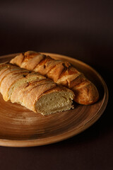  bread on wooden table