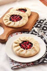 Lenten berry galette on a plate