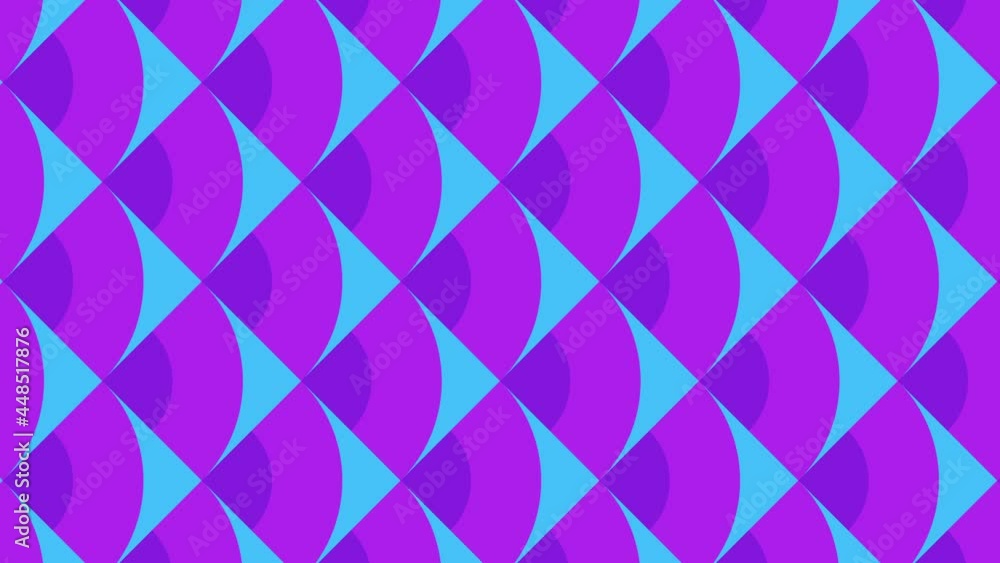 Aufkleber animated tiles in geometric mosaic in retro flat style. motion graphic seamless loop animation in br