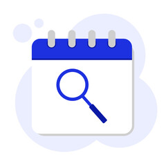 Vector calendar icon. Flat isolated vector illustration. Red decline, postpone canceled meetings or plans
