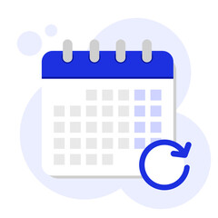 Vector calendar icon. Flat isolated vector illustration. Red decline, postpone canceled meetings or plans