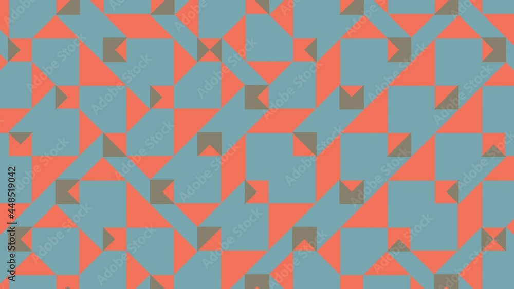 Aufkleber vintage pattern flat motion graphic animation in a seamless loop. retro mosaic with dynamic geometri