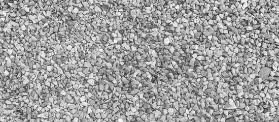 Panorama of White pebble stone floor texture and background seamless