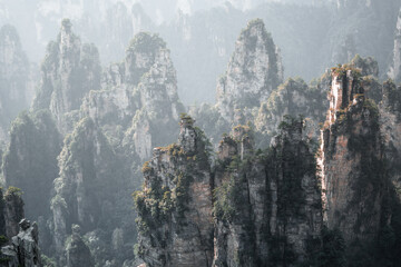 Zhangjiajie National Forest Park, Hunan Province, China, where the movie Avatar was filmed. Picture...