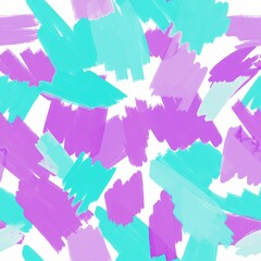 Pink, cyan, blue spots on a white background. Seamless pattern. 