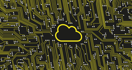Cloud Computing With A Yellow Cloud