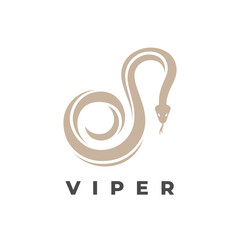 Fototapeta premium Snake icon. Viper symbol. Serpent emblem. Reptile sign. Vector illustration.