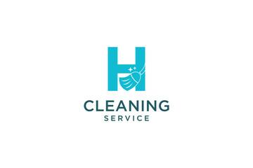 Letter H for cleaning clean service Maintenance for car detailing, homes logo icon vector template.