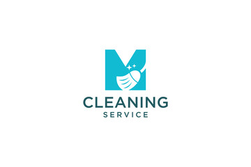 Obraz premium Letter M for cleaning clean service Maintenance for car detailing, homes logo icon vector template.