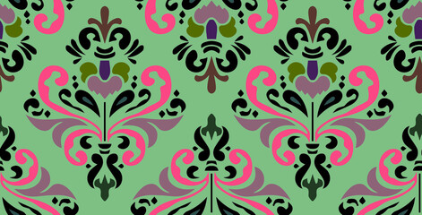 Seamless vector floral pattern. Vintage clasic pattern ornament.
