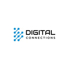 A modern and sophisticated logo about the letter D and digital connectivity.
EPS10, Vector.