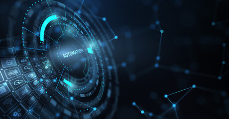 Automation Software concept as an innovation.  Business, Technology, Internet and network concept