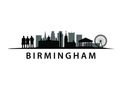Birmingham Cityscape Skyline Town Landscape, Monuments, Buildings in United Kingdom
