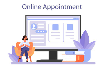 Psychologist online service or platform. Mental health diagnostic