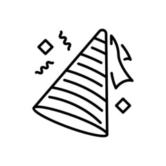 Party hat vector outline icon style illustration. EPS 10 File