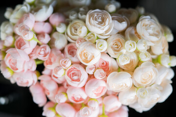 artificial of pink rose flower