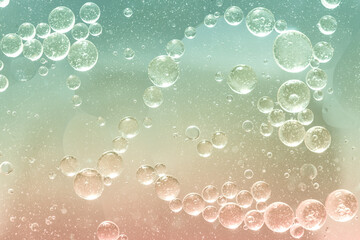 Abstract Blue water bubbles background