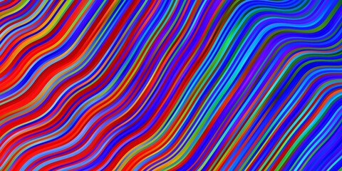 Light Multicolor vector background with curves.