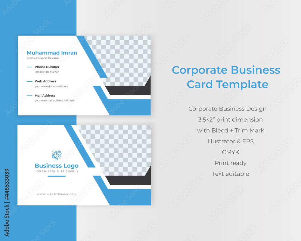 Canvas Prints minimal business card template design