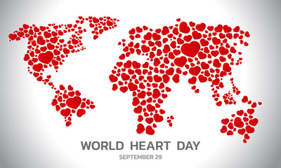 Fototapeta premium Vector Illustration, Poster Or Banner for World Heart Day Background. Creative illustration concept of world heart day.