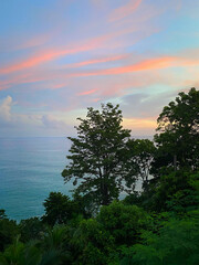 sunset in the mountains