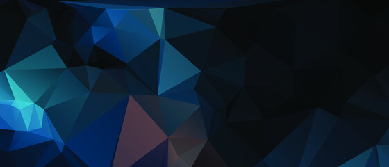 Obraz premium Blue Abstract Color Polygon Background Design, Abstract Geometric Origami Style With Gradient