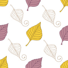 vector graphic seamless pattern with fall leaves-01