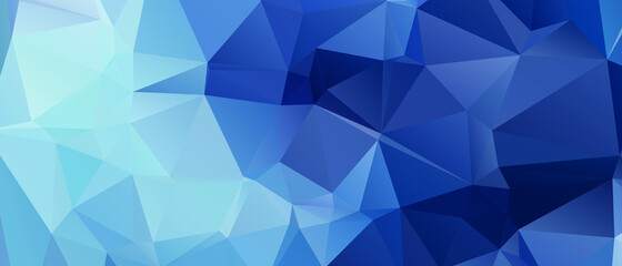 Blue Abstract Color Polygon Background Design, Abstract Geometric Origami Style With Gradient